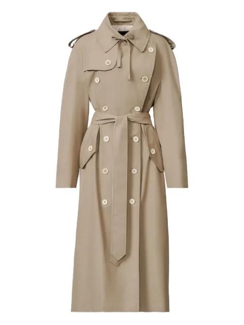 pleated-back belted trench coat by FABIANA FILIPPI