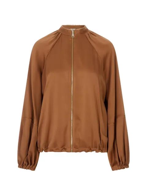 pleated-sleeve zip-up jacket by FABIANA FILIPPI