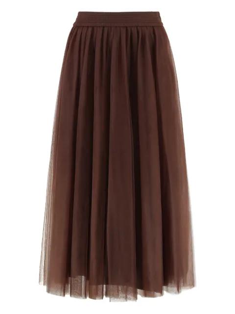 pleated tulle midi skirt by FABIANA FILIPPI