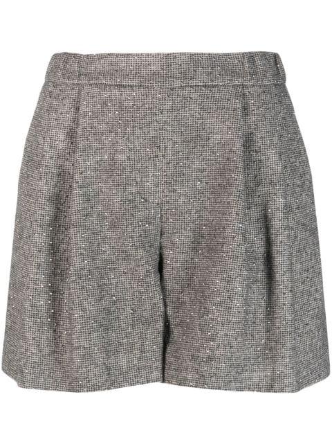 pleated wool-blend shorts by FABIANA FILIPPI
