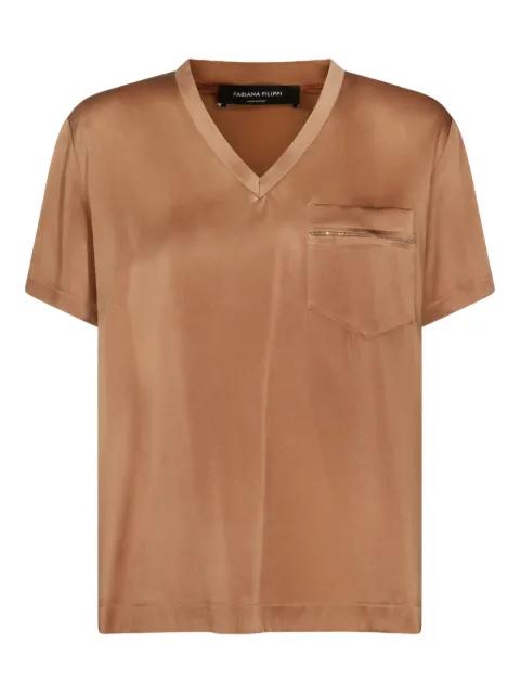 pocket V-neck T-shirt by FABIANA FILIPPI
