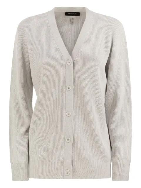 ribbed V-neck cardigan by FABIANA FILIPPI