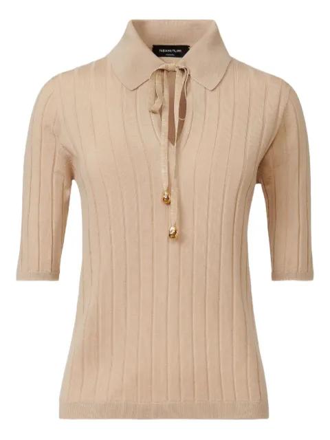 ribbed-knit polo neck top by FABIANA FILIPPI