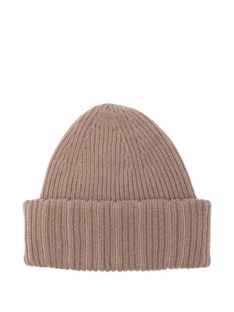 ribbed metallic-thread beanie hat by FABIANA FILIPPI