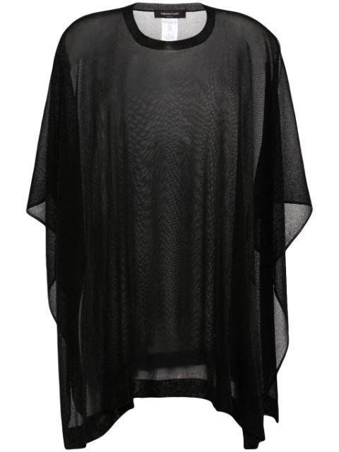 semi-sheer knitted cape by FABIANA FILIPPI