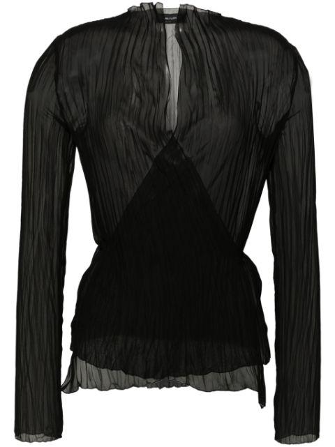 semi-sheer plissé blouse by FABIANA FILIPPI
