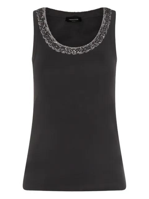 sequin-collar tank top by FABIANA FILIPPI