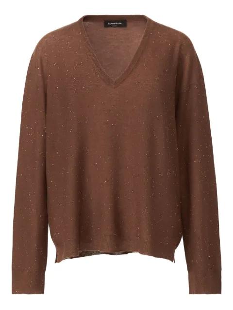 sequin-embellished V-neck jumper by FABIANA FILIPPI