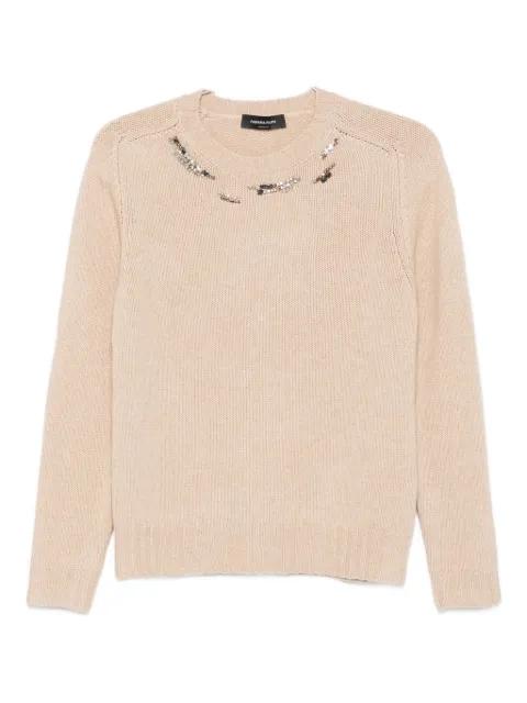 sequin-embellished crew-neck sweater by FABIANA FILIPPI