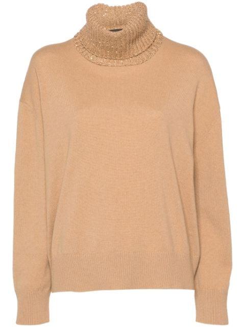sequin-embellished knitted jumper by FABIANA FILIPPI