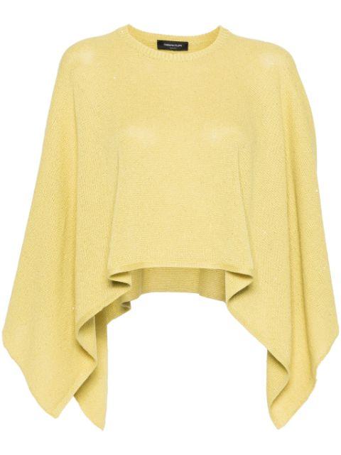 sequin-embellished knitted poncho by FABIANA FILIPPI