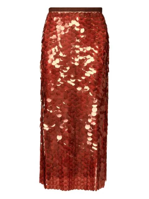 sequin embellished midi skirt by FABIANA FILIPPI