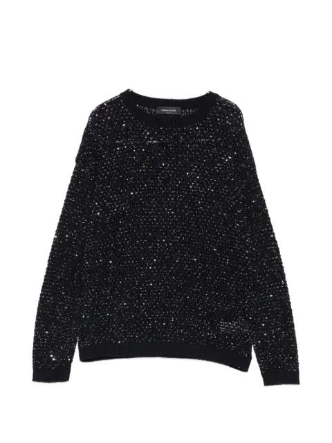 sequin-embellished open-knit sweater by FABIANA FILIPPI