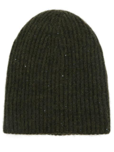 sequin ribbed beanie by FABIANA FILIPPI