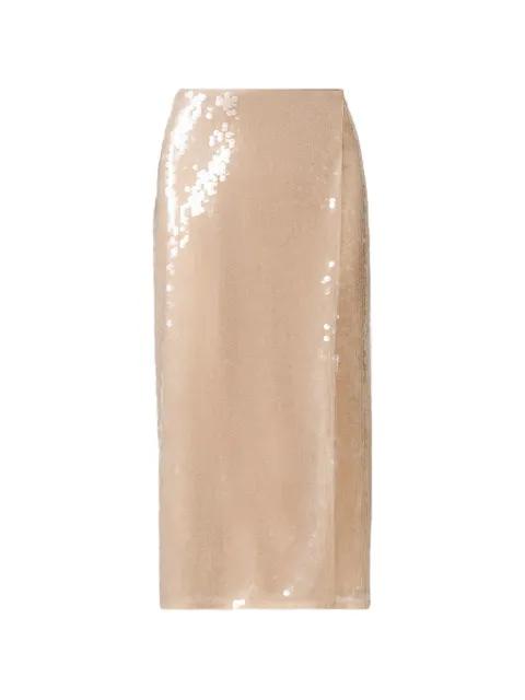 sequin wrap midi skirt by FABIANA FILIPPI