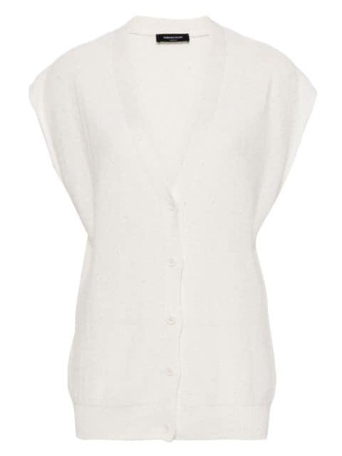 sequined V-neck vest by FABIANA FILIPPI