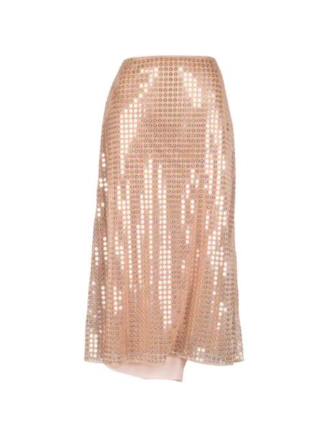 sequined asymmetric skirt by FABIANA FILIPPI