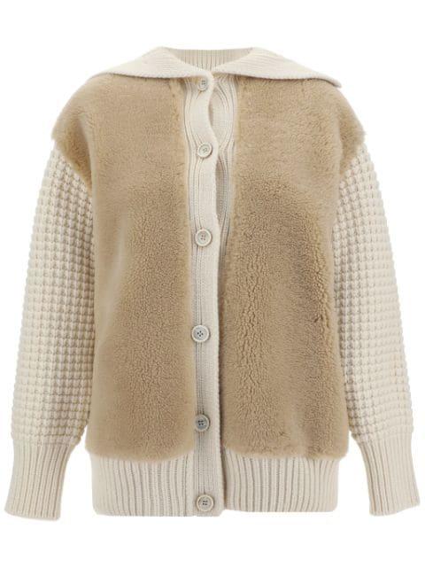 shearling cardigan by FABIANA FILIPPI