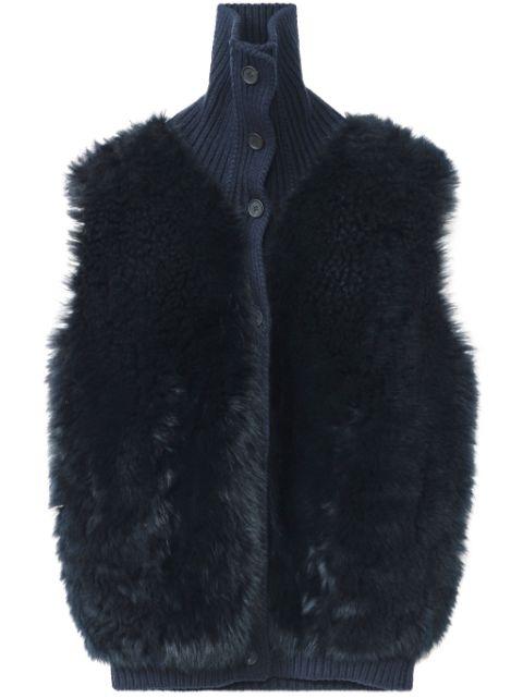 shearling-panelled vest by FABIANA FILIPPI