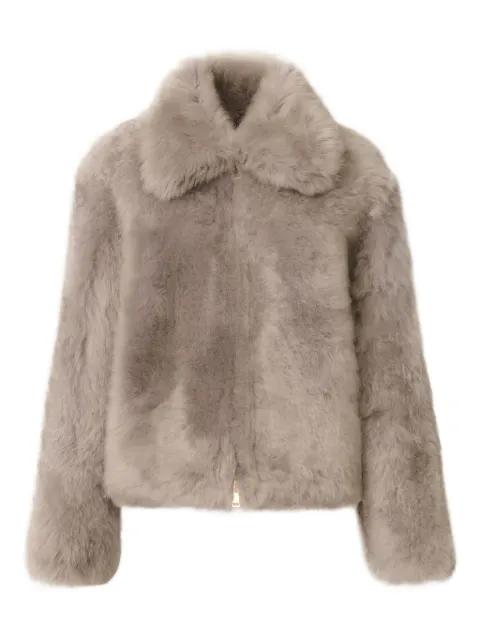 shearling zip-front jacket by FABIANA FILIPPI