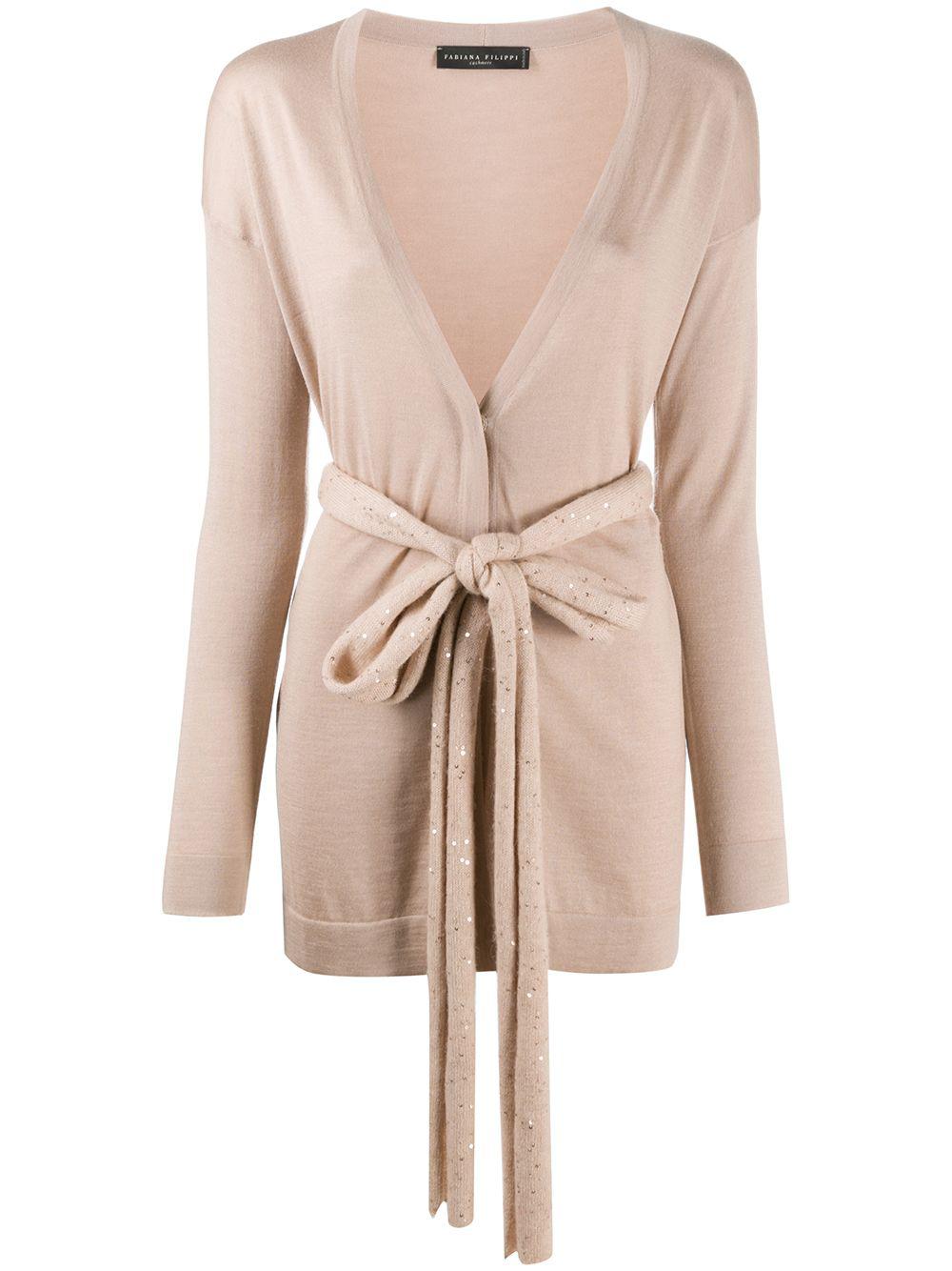 silk waist-tied cardigan by FABIANA FILIPPI