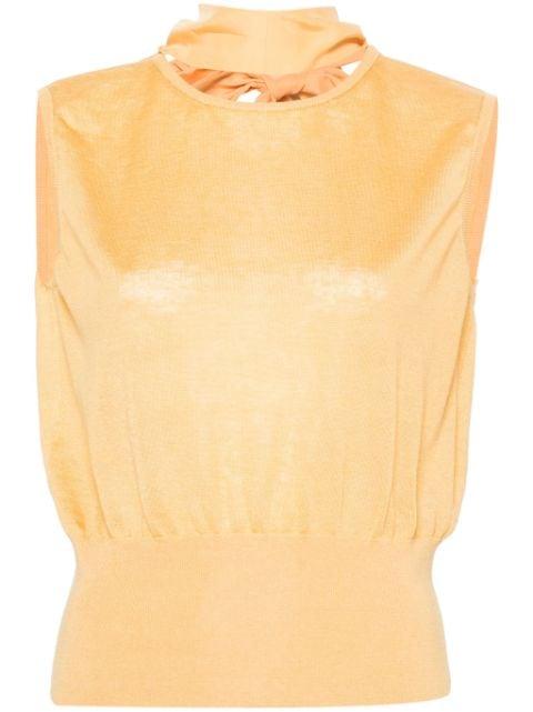 sleeveless V-back top by FABIANA FILIPPI