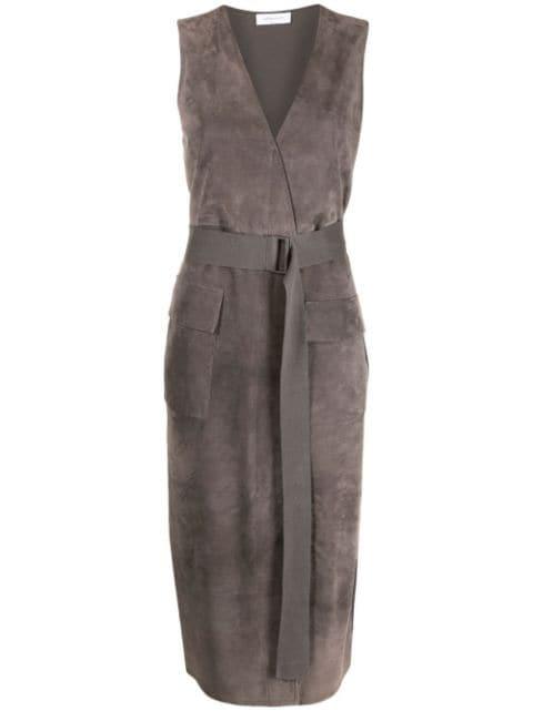 sleeveless leather dress by FABIANA FILIPPI