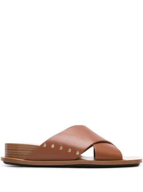 stud-detailed leather slides by FABIANA FILIPPI