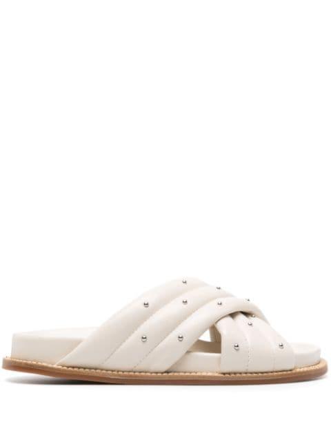 stud-detailed leather slides by FABIANA FILIPPI