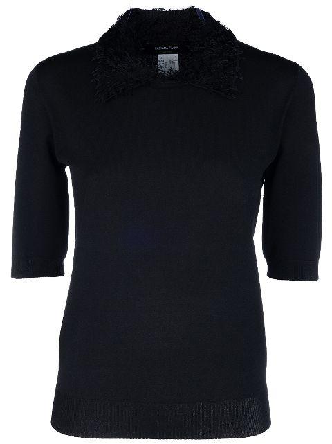 textured-collar knitted top by FABIANA FILIPPI