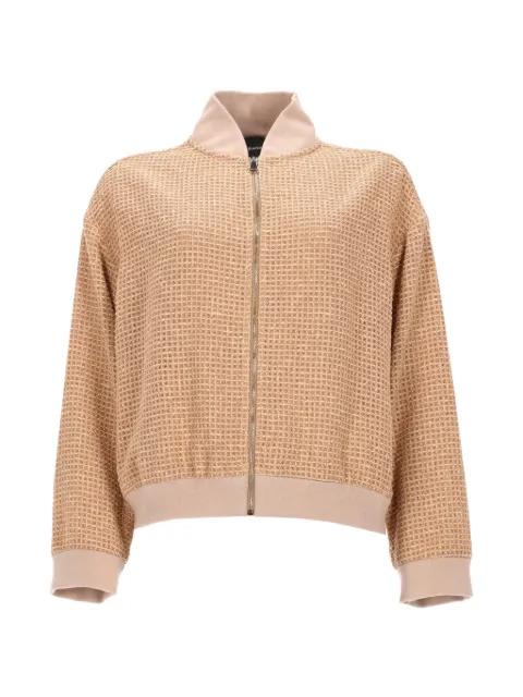 textured-finish zip-up bomber jacket by FABIANA FILIPPI
