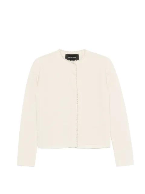 textured-trim cardigan by FABIANA FILIPPI