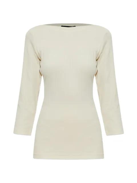 three-quarter sleeve boat-neck top by FABIANA FILIPPI