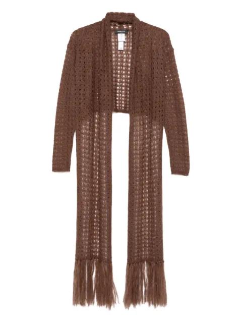 tie-front open-knit cardigan by FABIANA FILIPPI