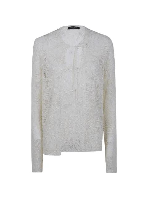 tie neck knitwear by FABIANA FILIPPI