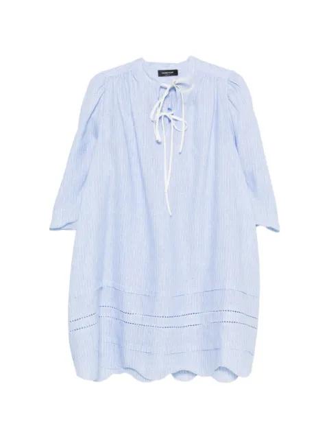 tie-neck scalloped  midi dress by FABIANA FILIPPI