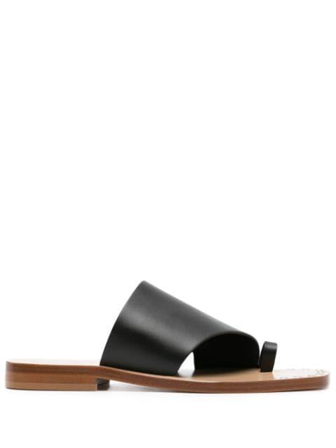toe-strap leather slides by FABIANA FILIPPI