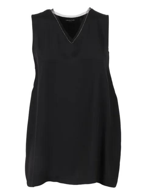 tulle-trimmed satin top by FABIANA FILIPPI