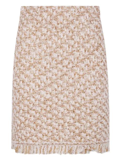 tweed fringed mini skirt by FABIANA FILIPPI