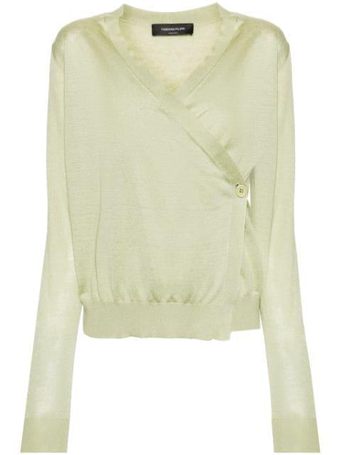 wrap-design knitted top by FABIANA FILIPPI