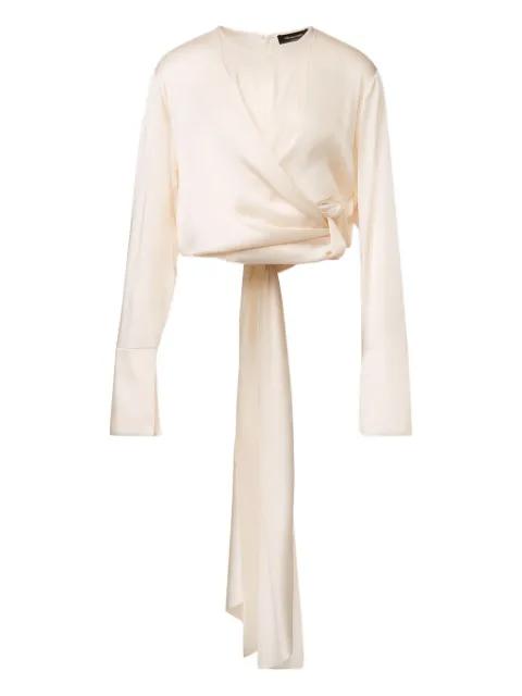 wrap-tie silk blouse by FABIANA FILIPPI