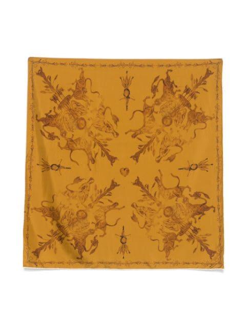 x Benni Bosetto printed silk scarf by FABIANA FILIPPI