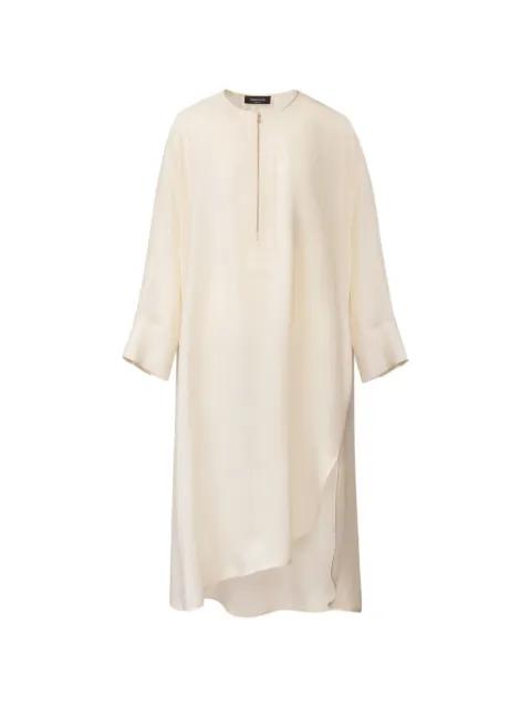zip asymmetric midi dress by FABIANA FILIPPI