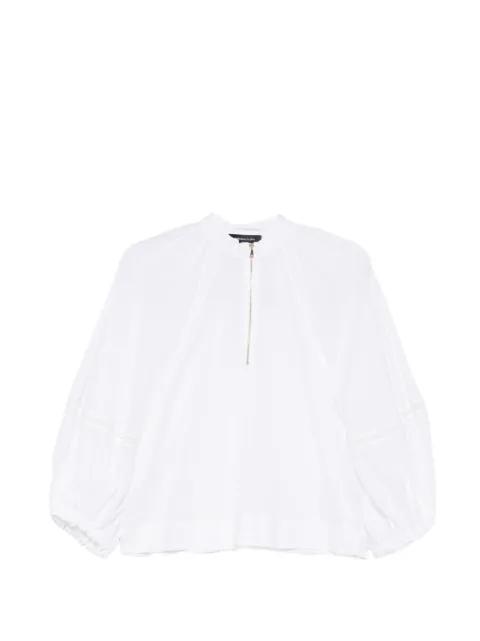 zip balloon-sleeve blouse by FABIANA FILIPPI