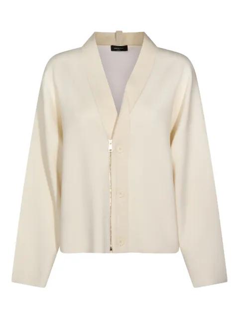 zip-button long-sleeve cardigan by FABIANA FILIPPI
