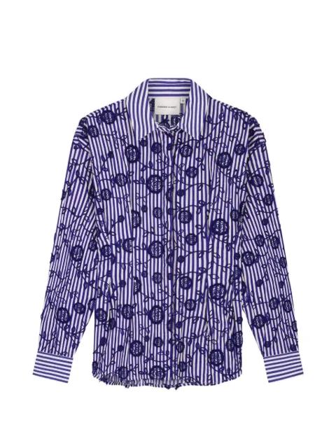 striped floral shirt by FABIENNE CHAPOT