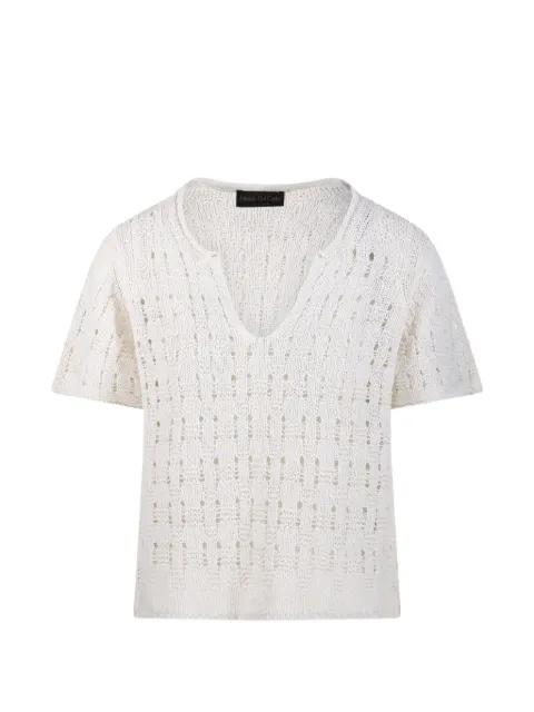 V-neck short-sleeve top by FABRIZIO DEL CARLO