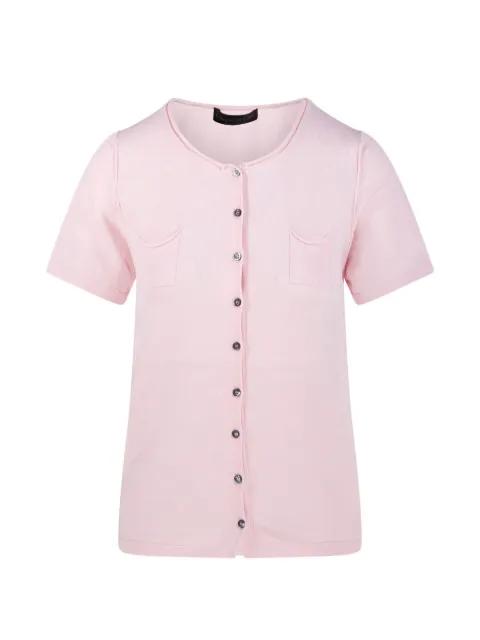 buttoned short-sleeve cardigan by FABRIZIO DEL CARLO