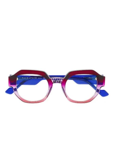 geometric-frame glasses by FACE A FACE