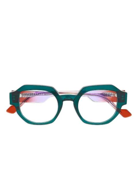 geometric-frame glasses by FACE A FACE